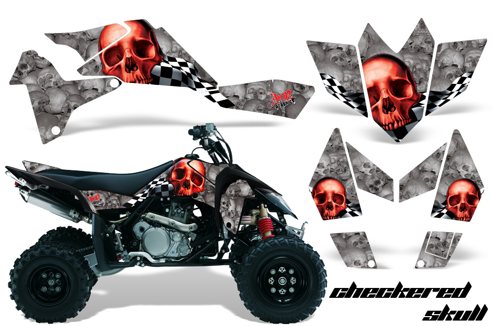 Suzuki LTR450 Graphics Kit Check-Skull R